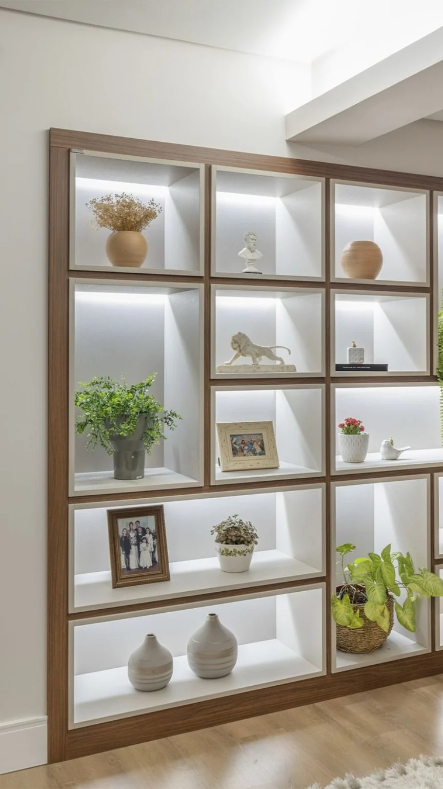 Minimal TV unit with display storage