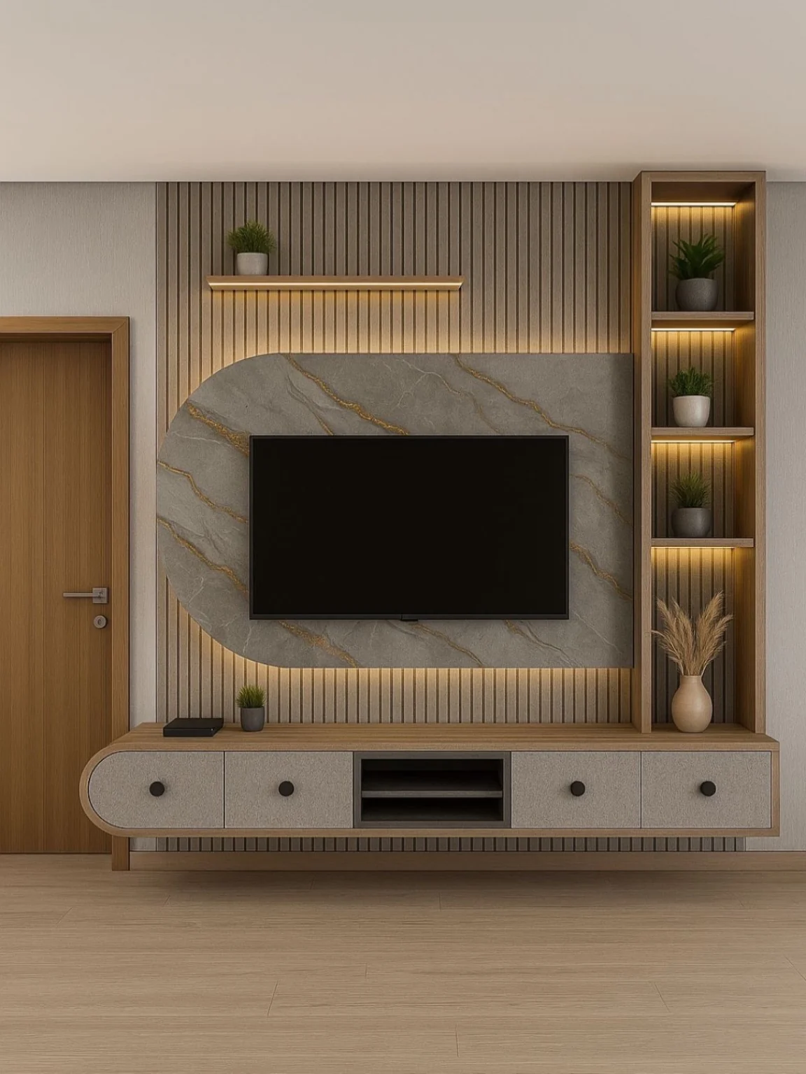 Contemporary living room TV unit